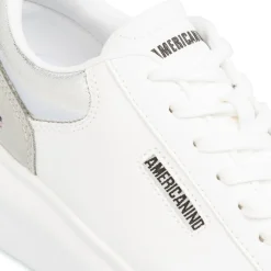 Discount Sneakers platform bianche da donna con dettaglio argento Donna Sneakers Donna