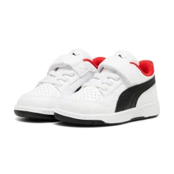 Hot Sneakers primi passi bambino e bambina bianche nere e rosse Reb-L Bambino Scarpe Con Strappo Bambino|Scarpe Con Strappo Bambina