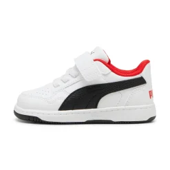 Hot Sneakers primi passi bambino e bambina bianche nere e rosse Reb-L Bambino Scarpe Con Strappo Bambino|Scarpe Con Strappo Bambina