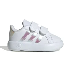 Outlet Sneakers primi passi bianche da bambina con dettagli iridescenti Grand Court 2.0 CF I Bambino Sneakers Sportive Bambina|Scarpe Con Strappo Bambina