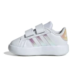Outlet Sneakers primi passi bianche da bambina con dettagli iridescenti Grand Court 2.0 CF I Bambino Sneakers Sportive Bambina|Scarpe Con Strappo Bambina
