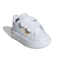 Outlet Sneakers primi passi bianche da bambina con dettagli iridescenti Grand Court 2.0 CF I Bambino Sneakers Sportive Bambina|Scarpe Con Strappo Bambina