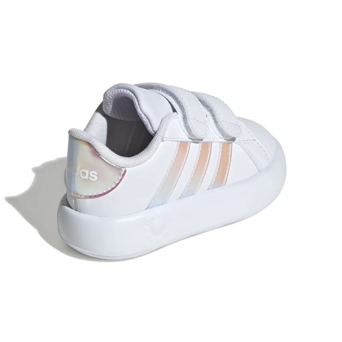 Outlet Sneakers primi passi bianche da bambina con dettagli iridescenti Grand Court 2.0 CF I Bambino Sneakers Sportive Bambina|Scarpe Con Strappo Bambina