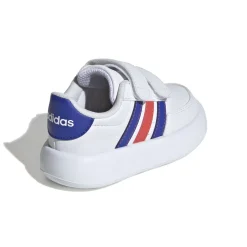 Hot Sneakers primi passi bianche da bambino con strisce blu e rosse Breaknet 2.0 CF I Bambino Primi Passi Bambino|Scarpe Con Strappo Bambino