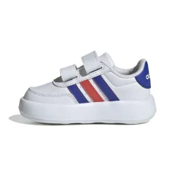 Hot Sneakers primi passi bianche da bambino con strisce blu e rosse Breaknet 2.0 CF I Bambino Primi Passi Bambino|Scarpe Con Strappo Bambino