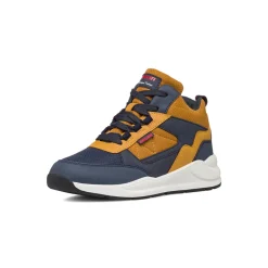 Discount Sneakers ragazzo blu con dettagli ocra e logo Bambino Sneakers Bambino|Scarpe Ragazzo