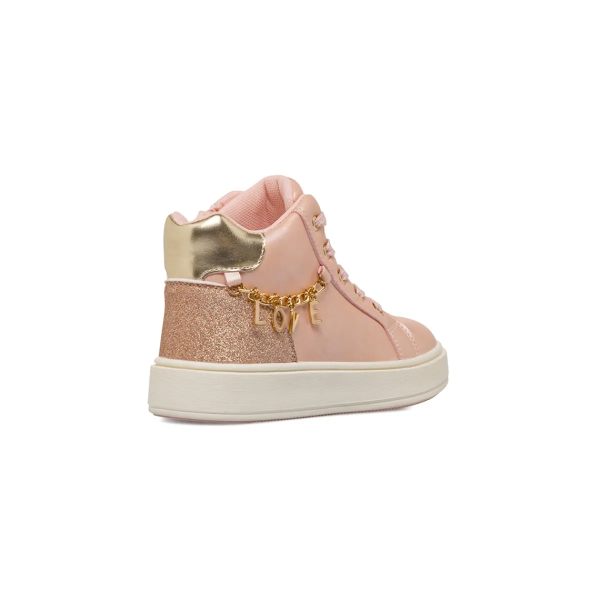 New Sneakers rosa da Bambina con dettagli glitter e ciondolo LOVE Bambino Sneakers Bambina
