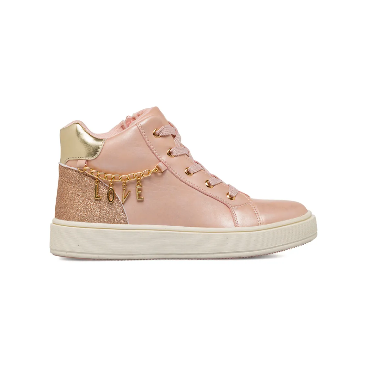 New Sneakers rosa da Bambina con catena LOVE Bambino Sneakers Bambina