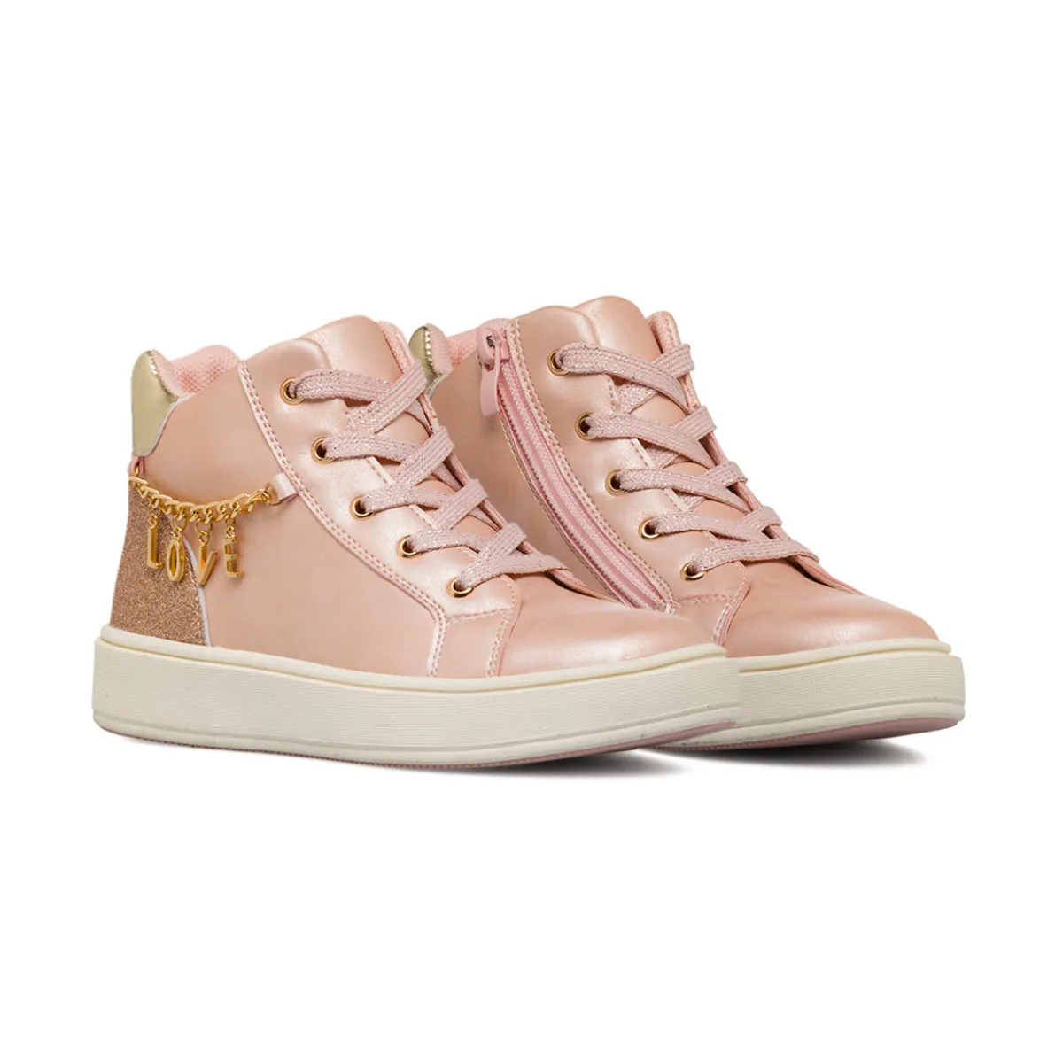 New Sneakers rosa da Bambina con catena LOVE Bambino Sneakers Bambina