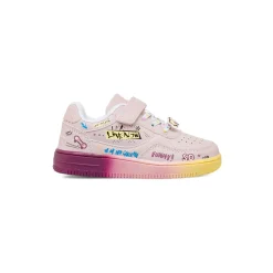 Outlet Sneakers rosa da bambina con stampe multicolore Bambino Sneakers Bambina