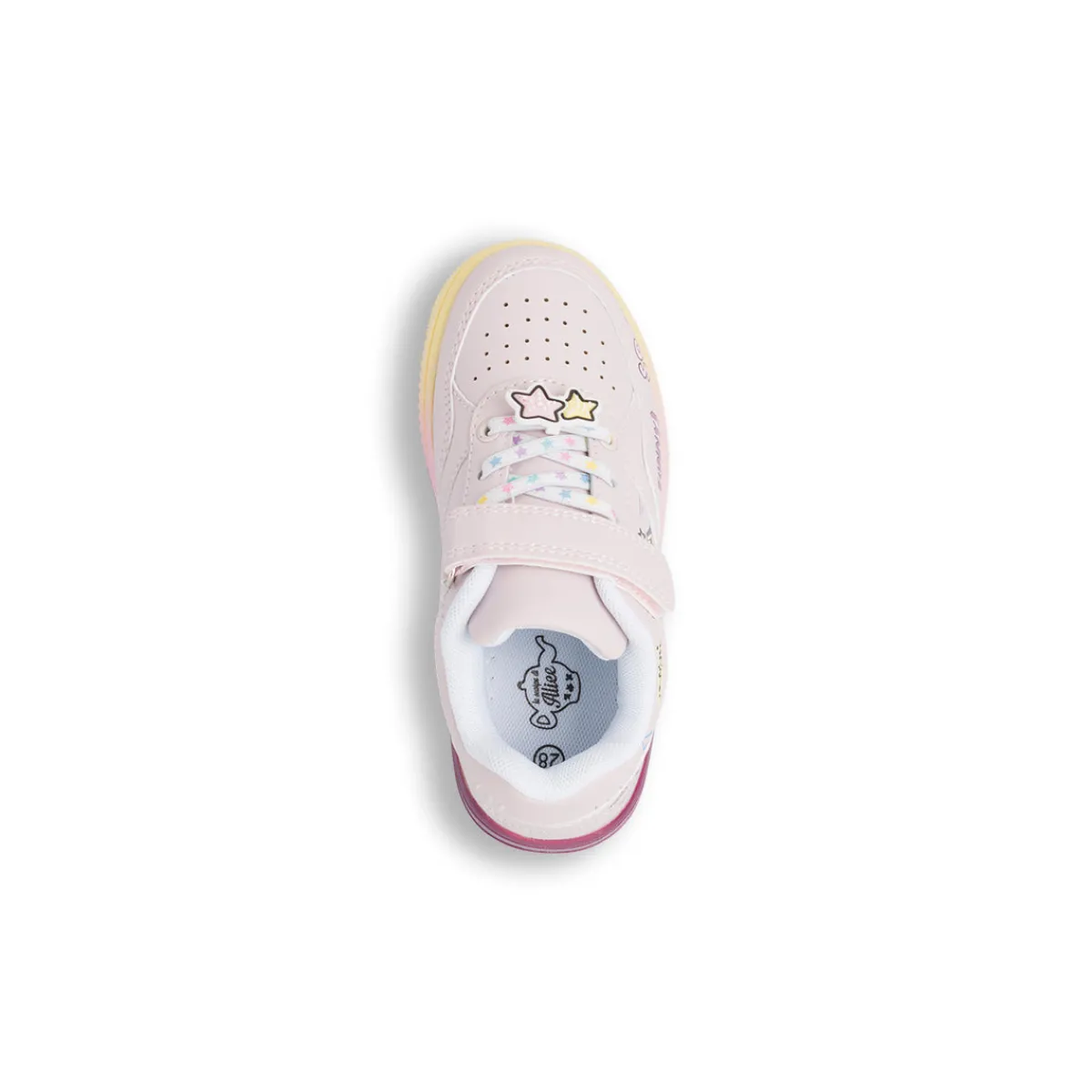 Outlet Sneakers rosa da bambina con stampe multicolore Bambino Sneakers Bambina