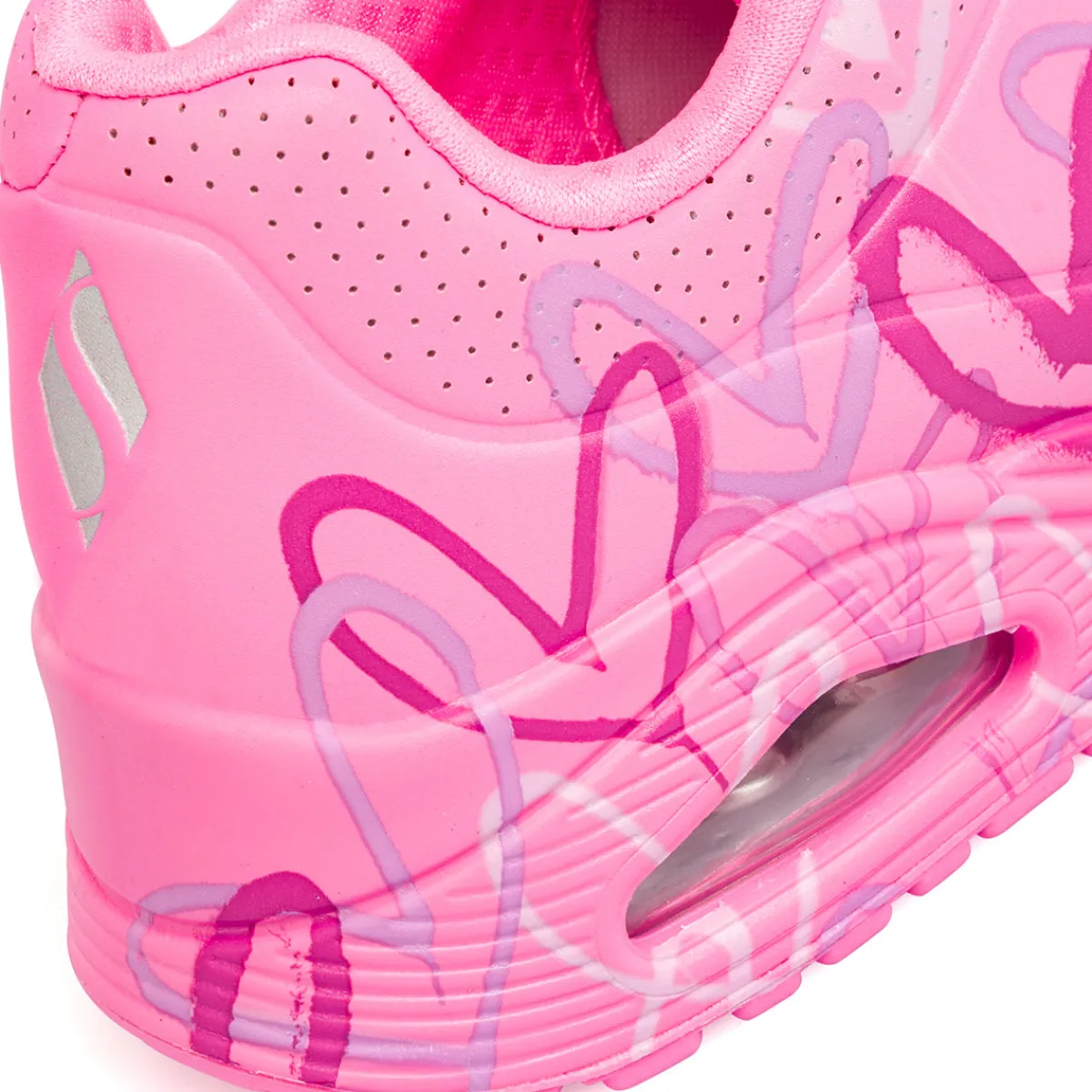 Hot Sneakers rosa da Donna con cuori e soletta memory foam Uno Donna Scarpe Per Camminare|Sneakers Sport