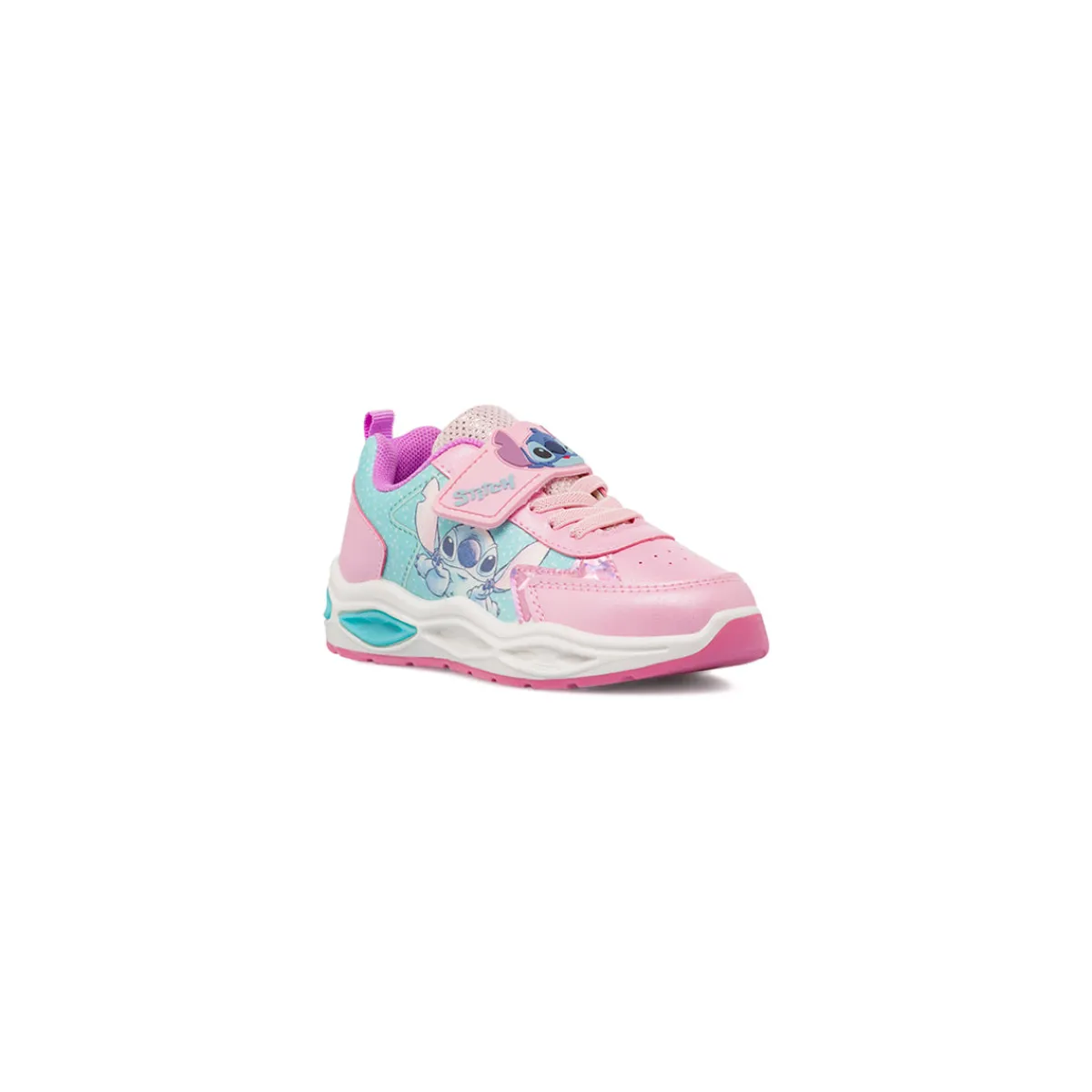 Sale Sneakers rosa e azzurre da Bambina con Luci e patch Bambino Sneakers Bambina|Scarpe Con Strappo Bambina