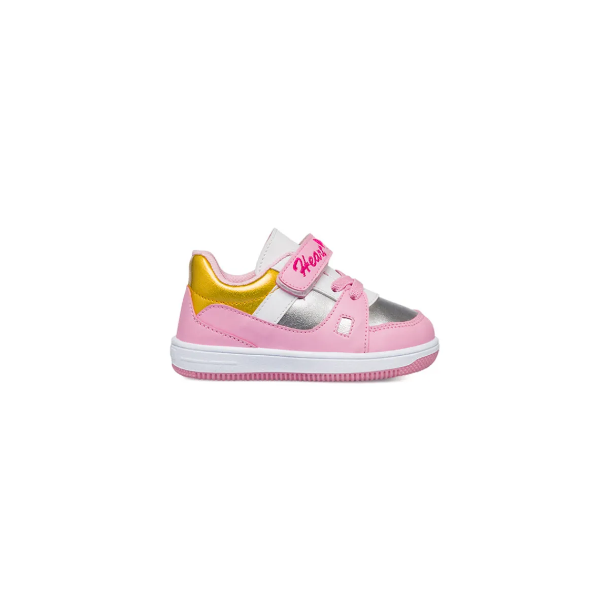 Online Sneakers rosa primi passi con dettagli argento e oro Bambino Primi Passi Bambino|Primi Passi Bambina