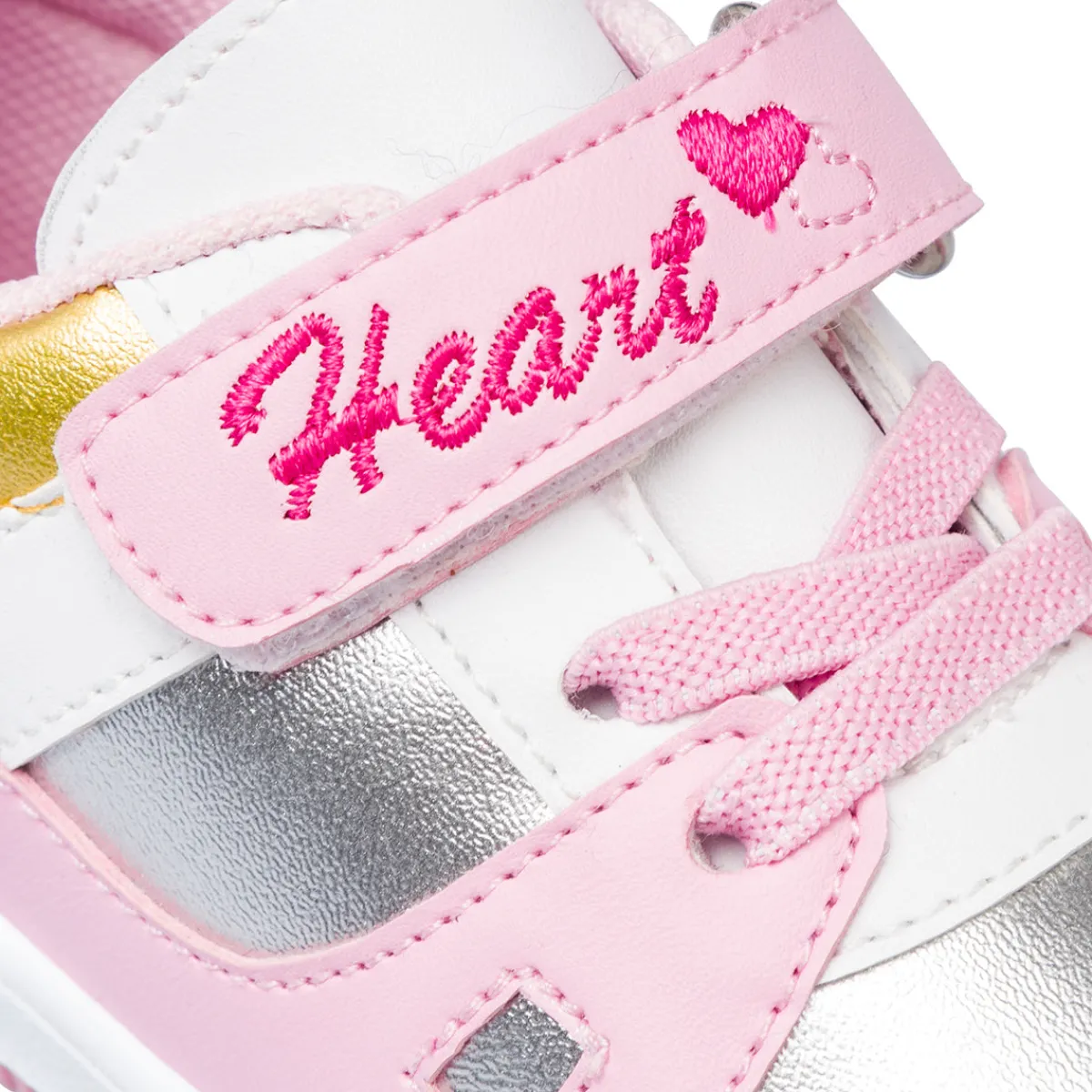 Online Sneakers rosa primi passi con dettagli argento e oro Bambino Primi Passi Bambino|Primi Passi Bambina