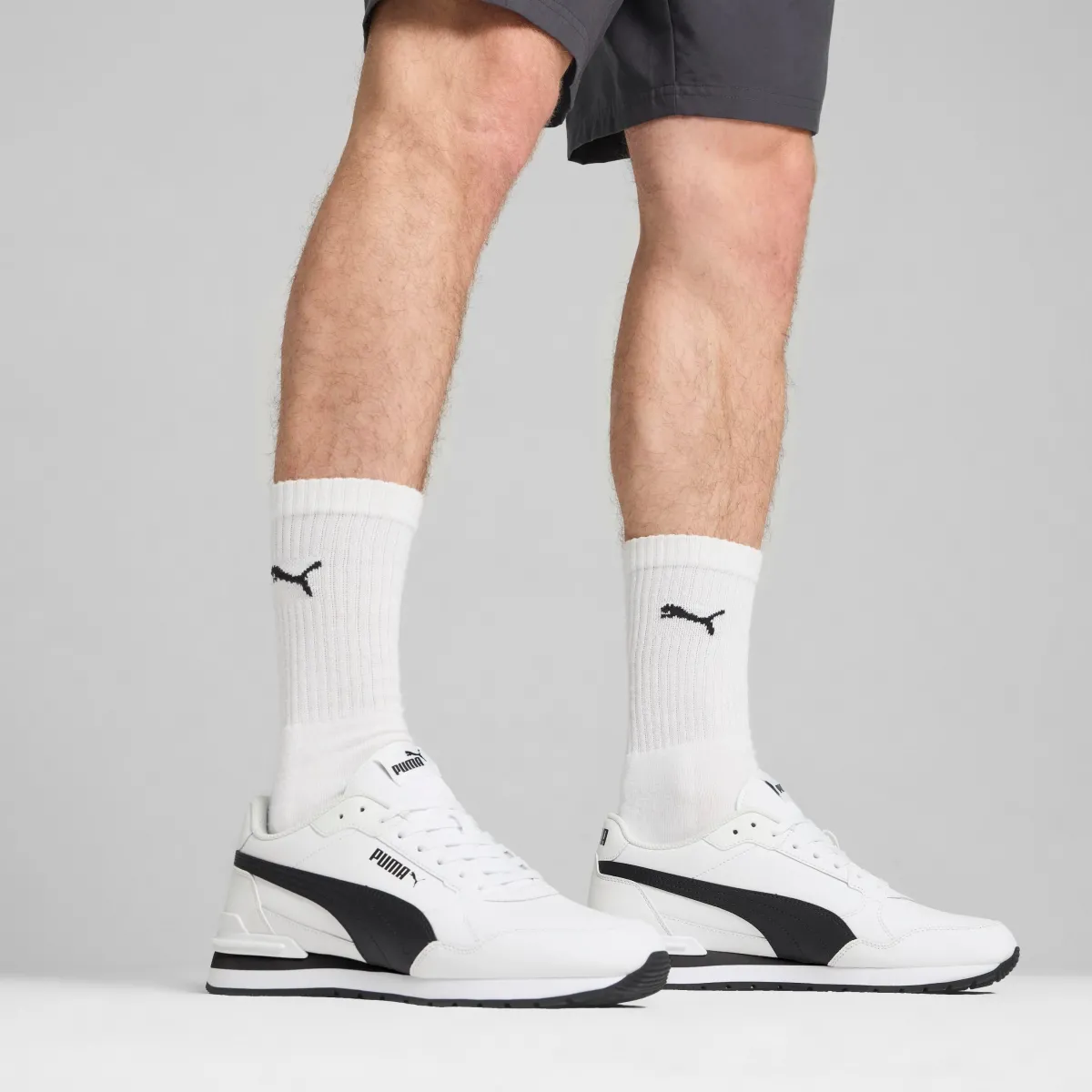 Online Sneakers Rétro bianche da Uomo con logo laterale nero in contrasto Runner v4 Uomo Sneakers Retro Running|Sneakers Rétro