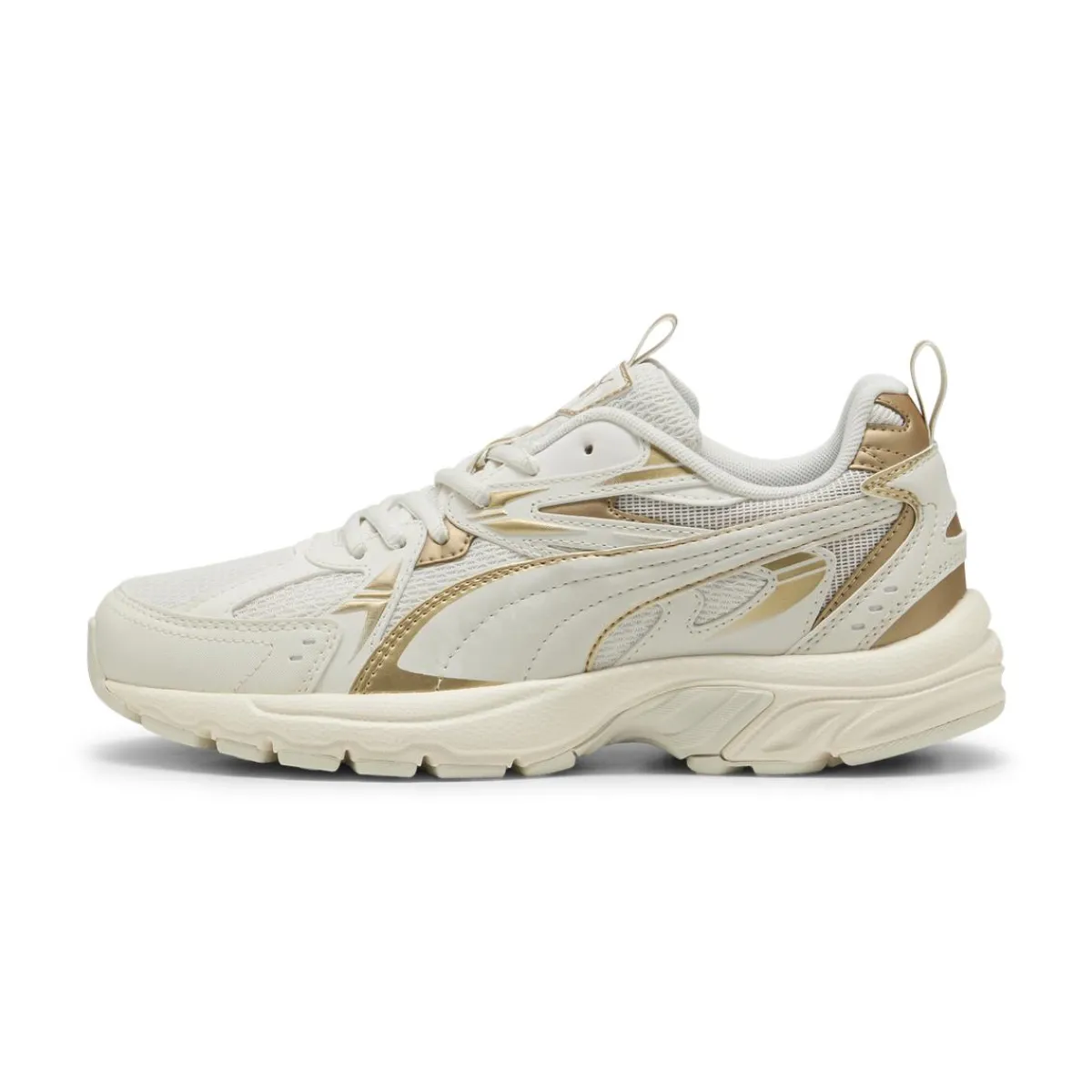 Sale Sneakers Rétro biannco off-white e oro da Donna Milenio Tech Donna Sneakers Rétro|Sneakers Retro Running
