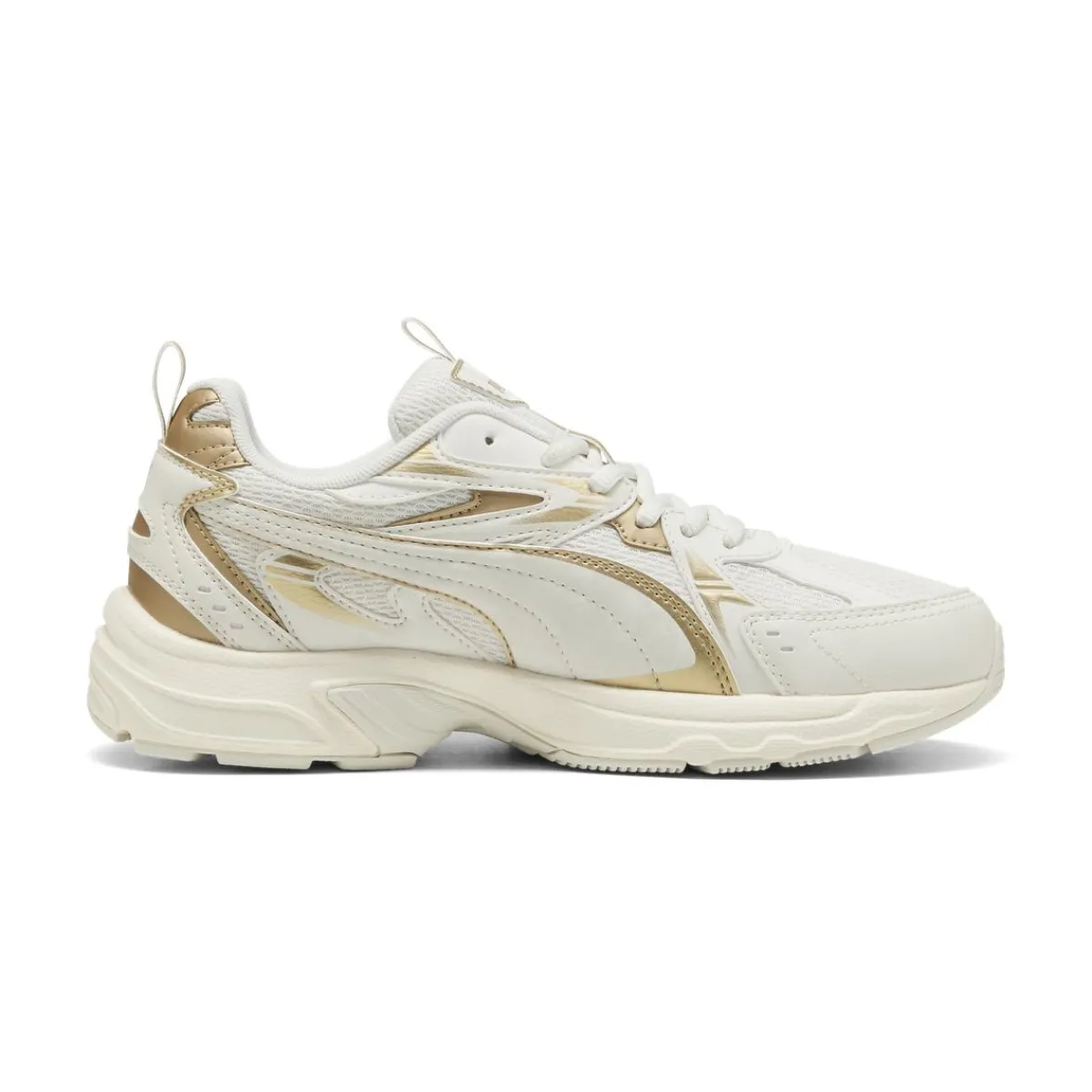 Sale Sneakers Rétro biannco off-white e oro da Donna Milenio Tech Donna Sneakers Rétro|Sneakers Retro Running
