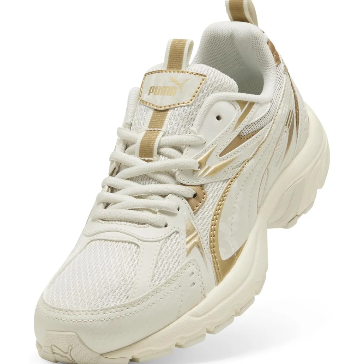 Sale Sneakers Rétro biannco off-white e oro da Donna Milenio Tech Donna Sneakers Rétro|Sneakers Retro Running