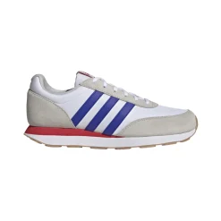 Discount Sneakers Rétro da Uomo bianche in pelle con dettagli blu e rossi Run 60s Uomo Sneakers Retro Running|Sneakers Rétro