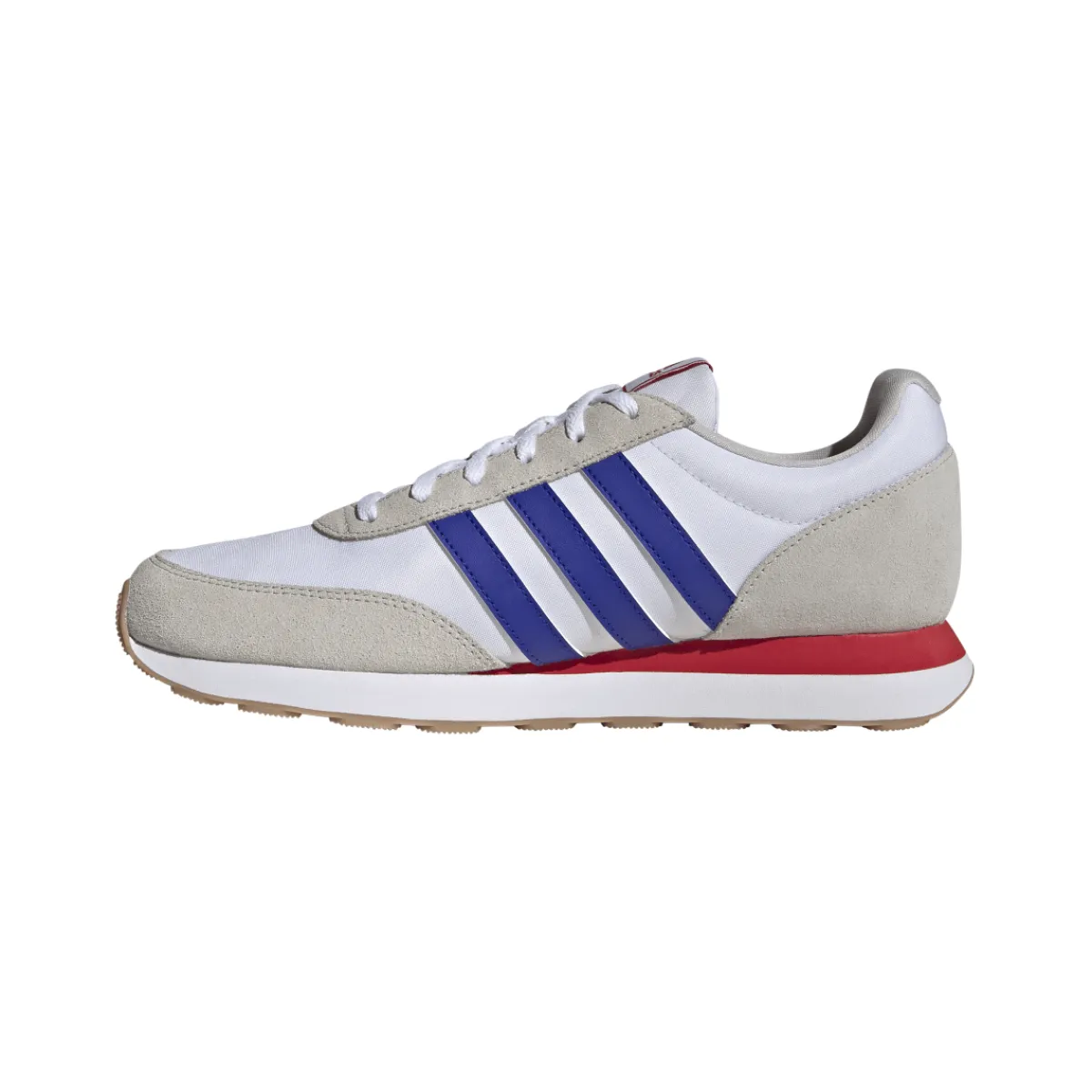Discount Sneakers Rétro da Uomo bianche in pelle con dettagli blu e rossi Run 60s Uomo Sneakers Retro Running|Sneakers Rétro