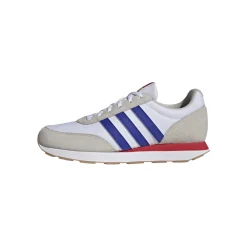 Discount Sneakers Rétro da Uomo bianche in pelle con dettagli blu e rossi Run 60s Uomo Sneakers Retro Running|Sneakers Rétro