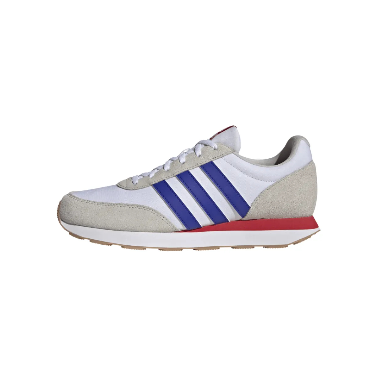 Discount Sneakers Rétro da Uomo bianche in pelle con dettagli blu e rossi Run 60s Uomo Sneakers Retro Running|Sneakers Rétro