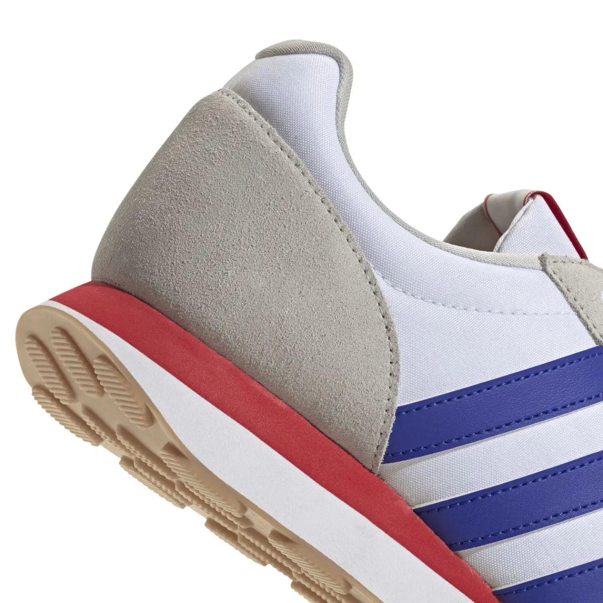 Discount Sneakers Rétro da Uomo bianche in pelle con dettagli blu e rossi Run 60s Uomo Sneakers Retro Running|Sneakers Rétro