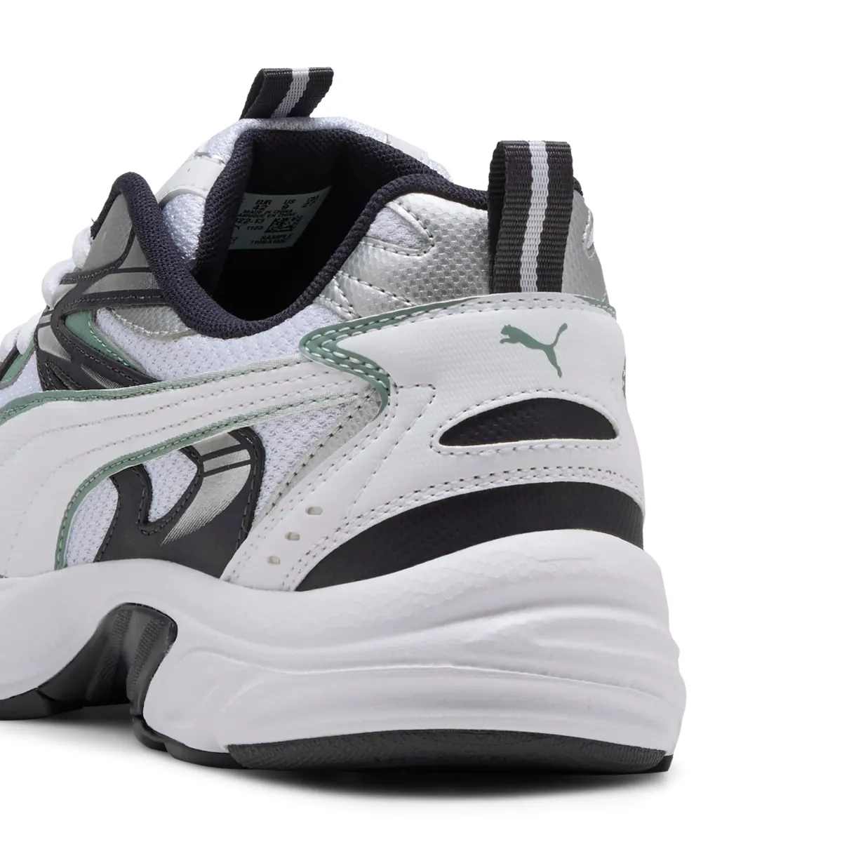 New Sneakers Rétro running da uomo bianche e nere con dettaglio verde Milenio Tech Uomo Sneakers Retro Running|Sneakers Rétro