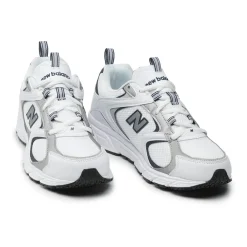 Discount Sneakers Rétro Uomo bianche con dettagli neri 408 Uomo Sneakers Rétro|Sneakers Sport Uomo