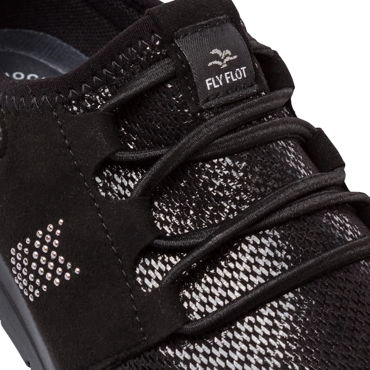 Clearance Sneakers Slip-on nere da Donna con dettagli glitter Donna Slip-On Donna|Sneakers Donna