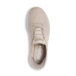 Hot Sneakers slip-on taupe da donna con inserti oro Summits Donna Scarpe Per Camminare|Scarpe Da Running