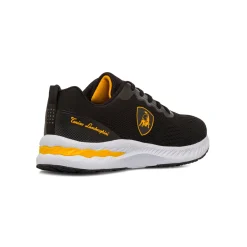 Hot Sneakers sportive da uomo nere con dettagli gialli e con logo Uomo Scarpe Da Running|Scarpe Da Palestra