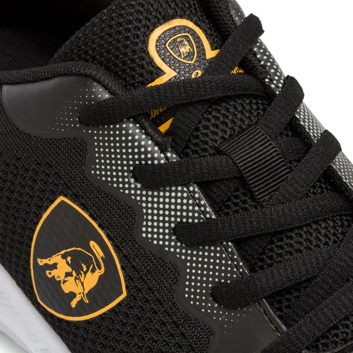 Hot Sneakers sportive da uomo nere con dettagli gialli e con logo Uomo Scarpe Da Running|Scarpe Da Palestra