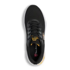 Hot Sneakers sportive da uomo nere con dettagli gialli e con logo Uomo Scarpe Da Running|Scarpe Da Palestra