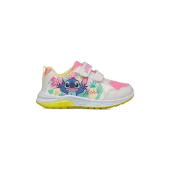 Discount Sneakers bianche rosa e gialle da Bambina con Lilo e Bambino Sneakers Bambina|Scarpe Con Strappo Bambina