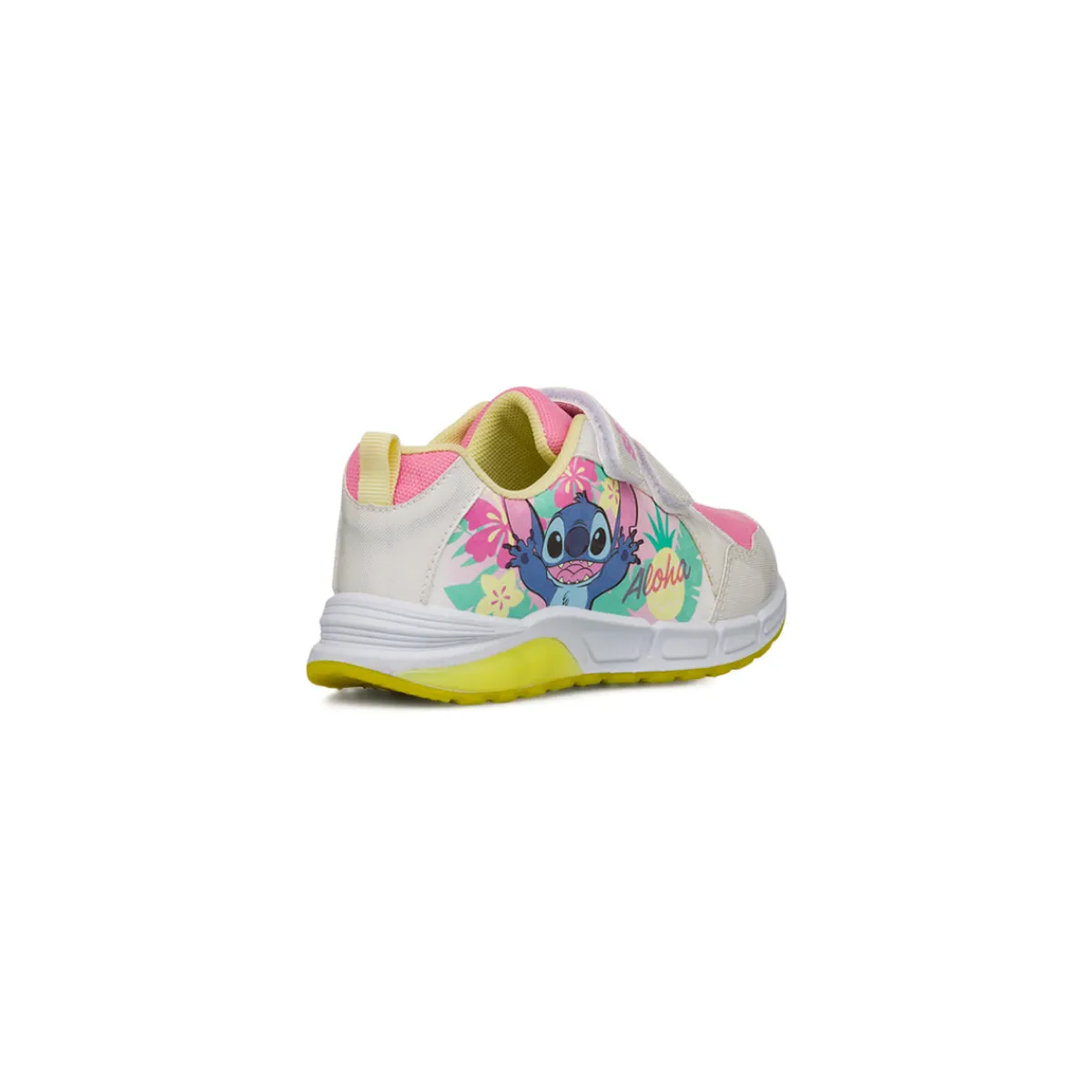 Discount Sneakers bianche rosa e gialle da Bambina con Lilo e Bambino Sneakers Bambina|Scarpe Con Strappo Bambina