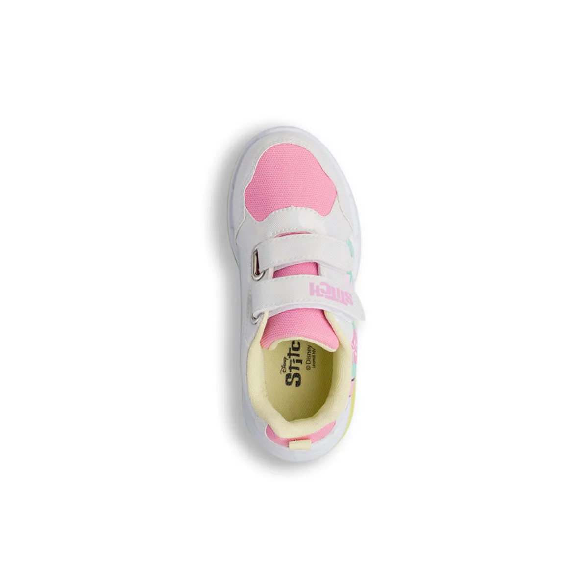 Discount Sneakers bianche rosa e gialle da Bambina con Lilo e Bambino Sneakers Bambina|Scarpe Con Strappo Bambina