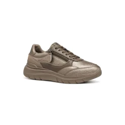 Outlet Sneakers taupe da Donna con zip e suola traspirante Donna Sneakers Donna