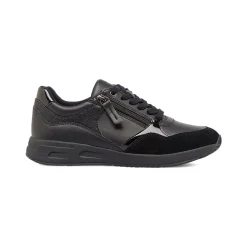 Outlet Sneakers traspiranti nere da donna con inserto zip Donna Sneakers Donna