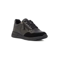 Outlet Sneakers traspiranti nere da donna con inserto zip Donna Sneakers Donna
