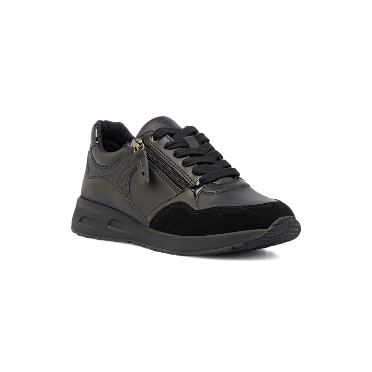 Outlet Sneakers traspiranti nere da donna con inserto zip Donna Sneakers Donna