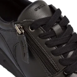 Outlet Sneakers traspiranti nere da donna con inserto zip Donna Sneakers Donna