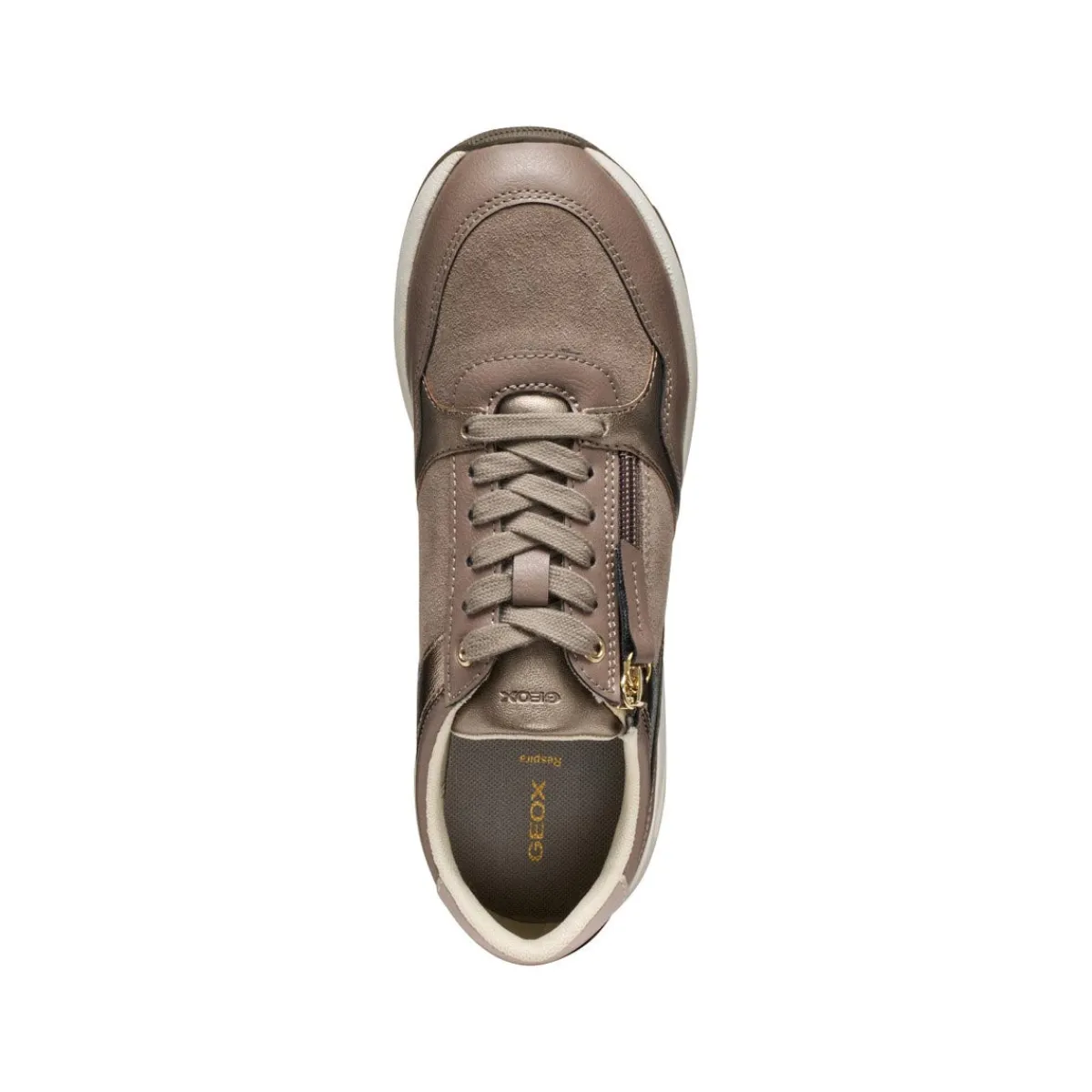 New Sneakers trspiranti taupe da Donna con zip Donna Sneakers Donna