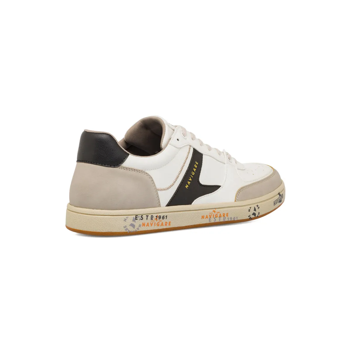 Hot Sneakers uomo bianche con dettagli neri urban style Uomo Sneakers Uomo
