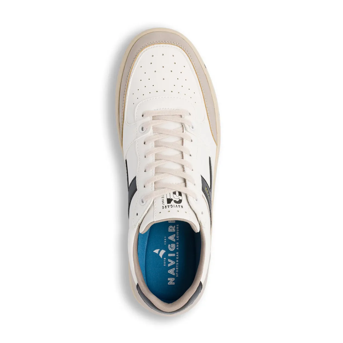 Hot Sneakers uomo bianche con dettagli neri urban style Uomo Sneakers Uomo