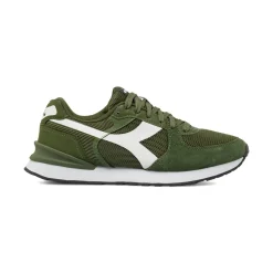 Outlet Sneakers verde militare da Uomo Fenice Uomo Sneakers Retro Running|Sneakers