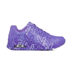 Discount Sneakers viola da Donna Uno con cuori e soletta memory foam Donna Scarpe Per Camminare|Sneakers Sport