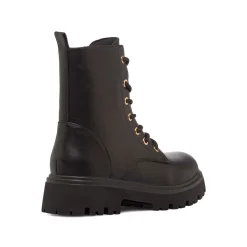 Hot Stivaletti Anfibi neri da Donna con dettagli oro Donna Scarponcini E Anfibi Donna