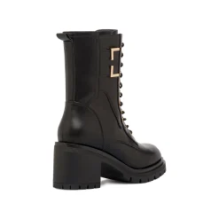 Online Stivaletti Anfibi neri da Donna con allacciatura e fibbie Donna Stivaletti Donna